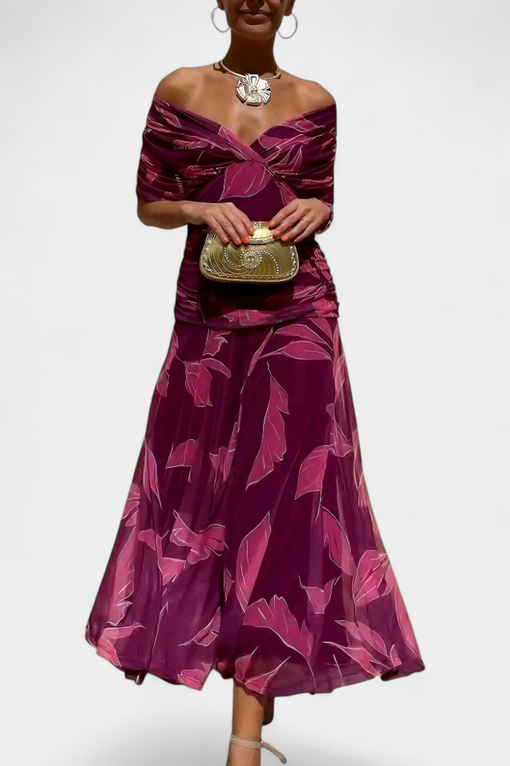 Isla™ – V-neck Floral Maxi Dress