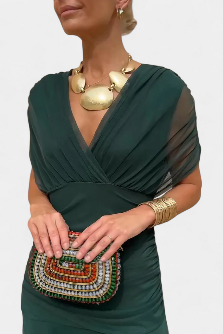 Isla™ – V-neck Floral Maxi Dress