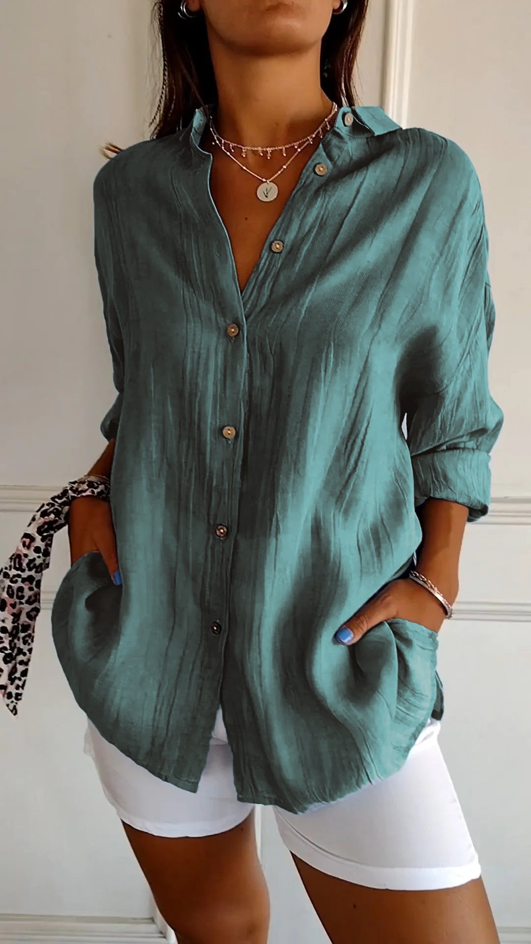Sasha - Elegant Pleated Shirt