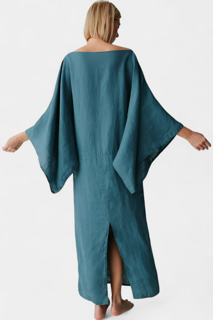 NOELLE – STYLISH LINEN & COTTON KIMONO DRESS