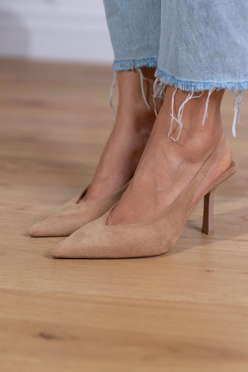 Giselle™ - Suede Slingback Heels