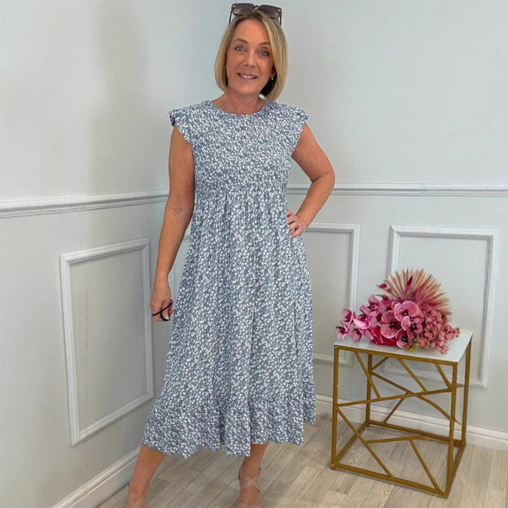 ODESSA – ROMANTIC RUFFLE SLEEVE CHIC DRESS