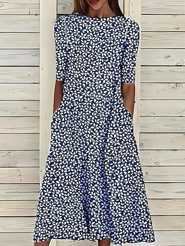 Sela – Coastal Floral Midi Dress